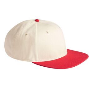 Beechfield Unisex Adult Contrast 6 Panel Baseball Cap / Natural/Red